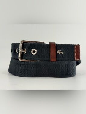 Lacoste‎ Vintage Canvas & Leather Belt 30